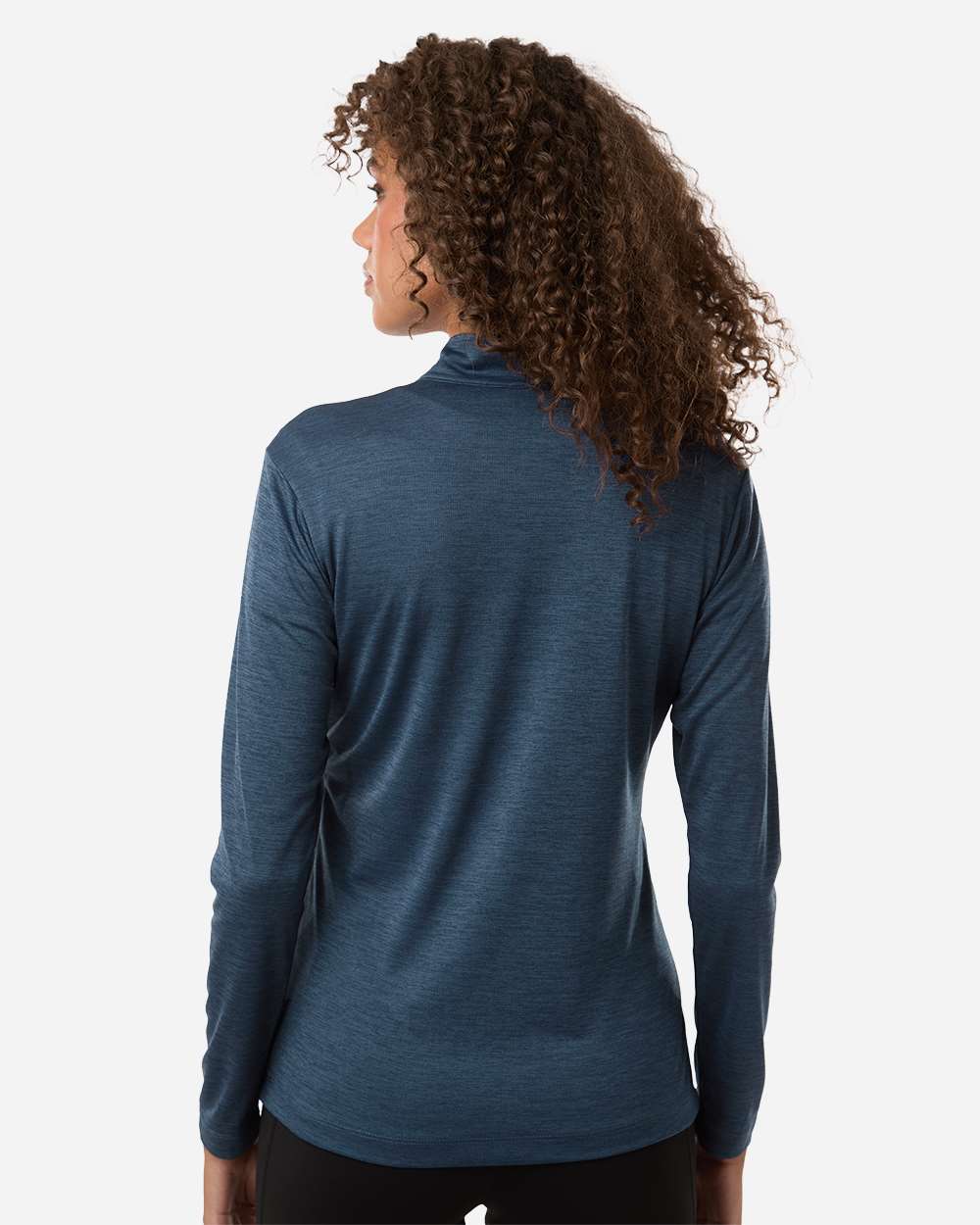 AllPro Women's Pro-Lock Performance Mélange Quarter-Zip Pullover - 4HM70L Navy Melange