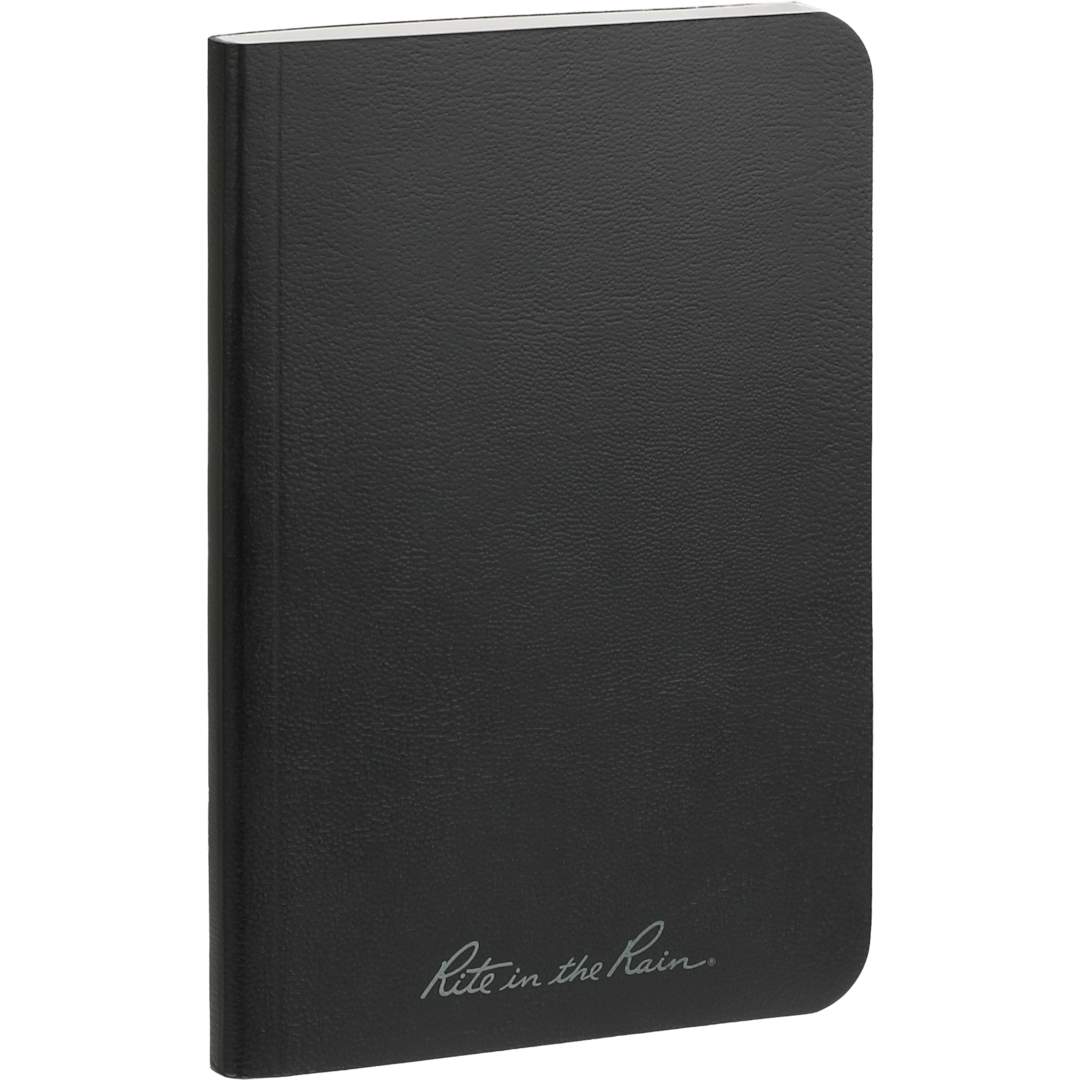 Rite in the Rain 3.5" x 5.25" Rite in the Rain Soft Cover Notebook - 0913-08 Black