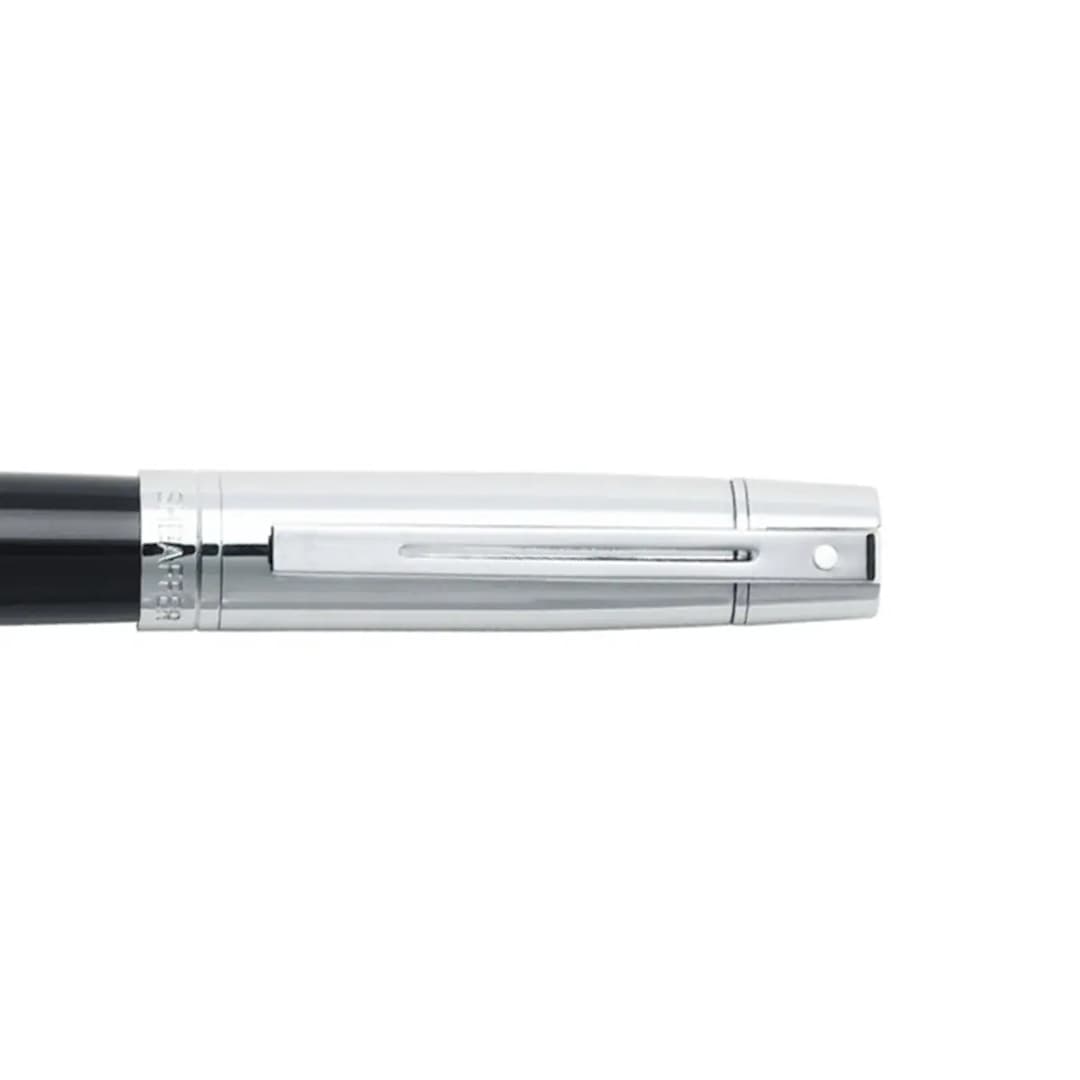 Sheaffer® 300 Glossy Chrome Black Roller Ball - 2933-37