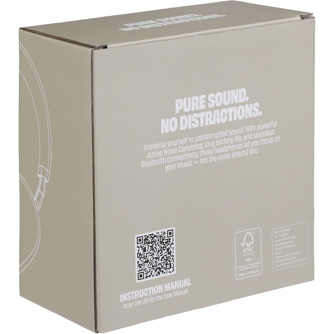 Zen Pods Bluetooth Headphones with ANC - 7195-79 Black