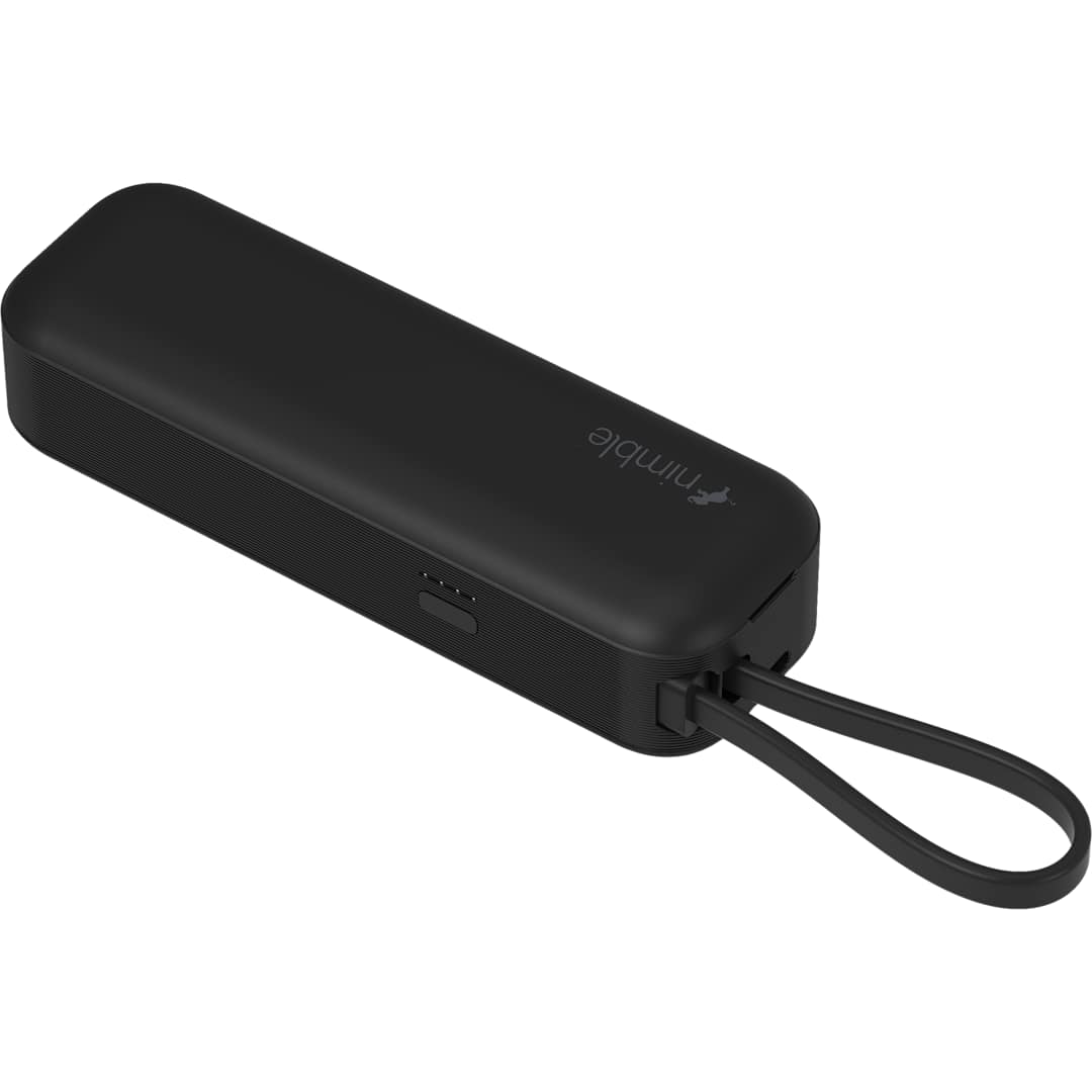 Nimble Wally Pro 20 5000 mAh Powerbank and Wall Charger - 7125-08 Black