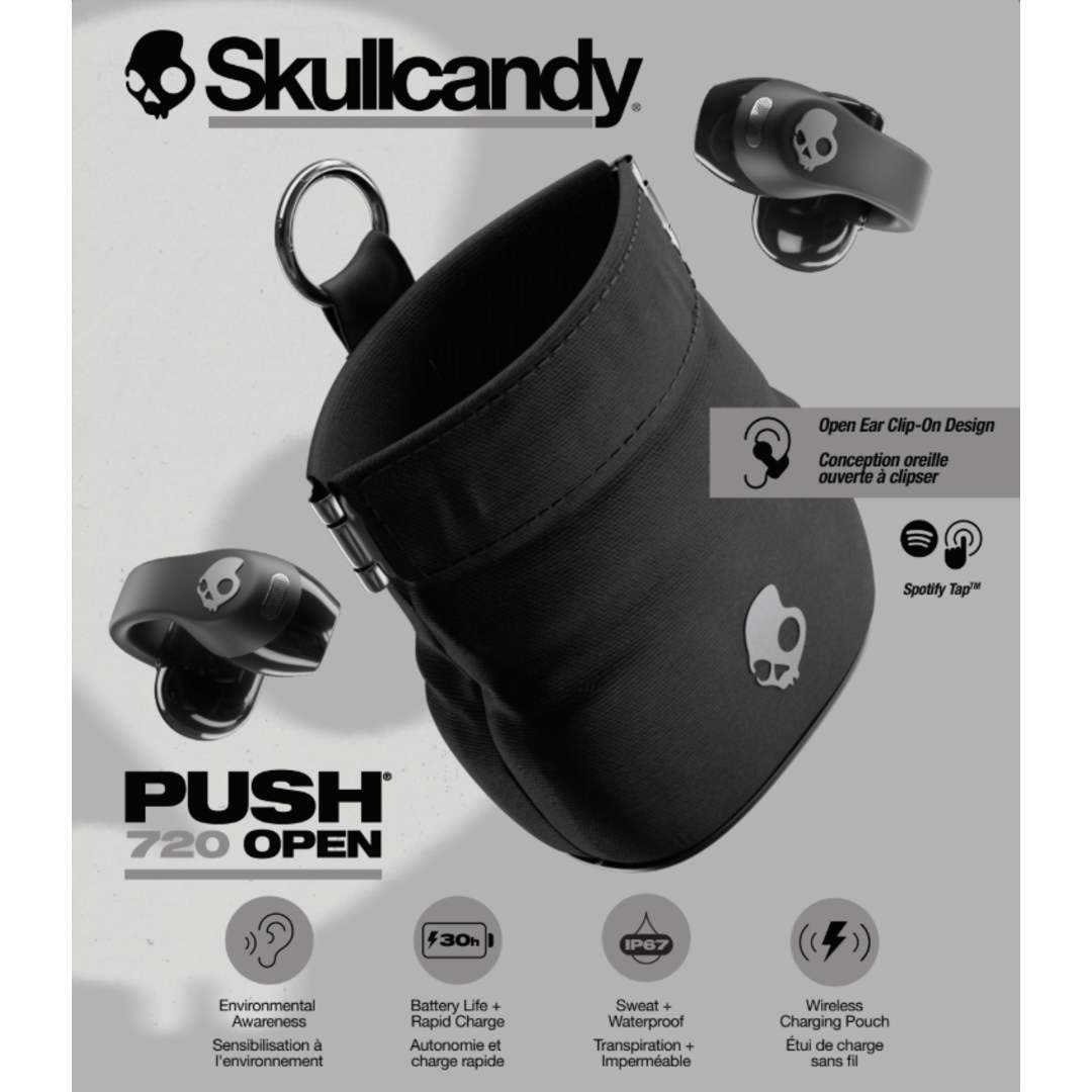Skullcandy Skullcandy Push 720 Open Wireless Earbuds - 7196-38 Black