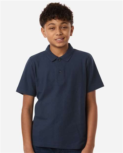 Core365 Youth Resolve CVC Performance Pique Polo - CE106Y Classic Navy