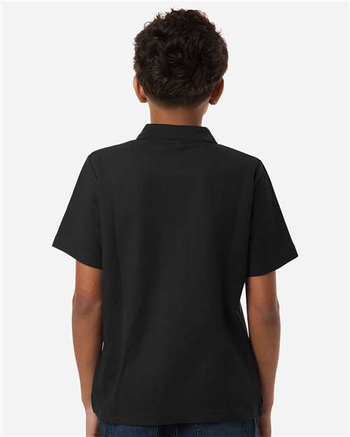 Core365 Youth Resolve CVC Performance Pique Polo - CE106Y Black