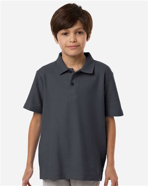 Core365 Youth Resolve CVC Performance Pique Polo - CE106Y Carbon