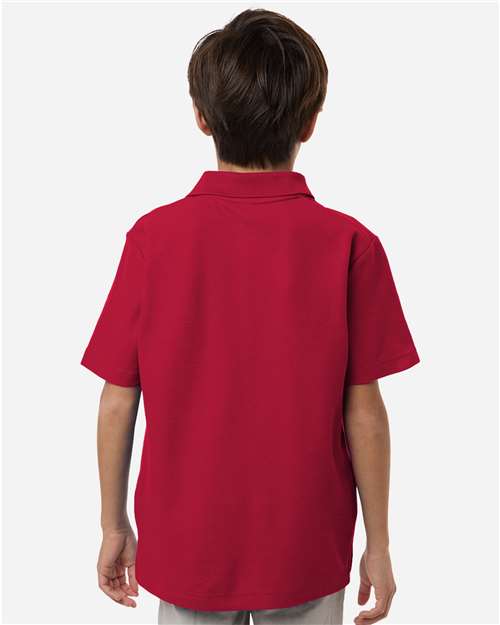 Core365 Youth Resolve CVC Performance Pique Polo - CE106Y Classic Red