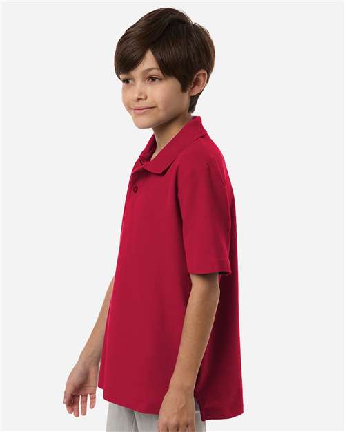 Core365 Youth Resolve CVC Performance Pique Polo - CE106Y Classic Red