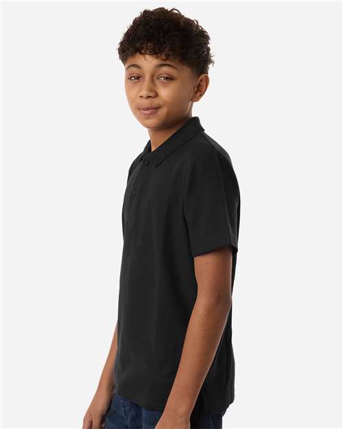 Core365 Youth Resolve CVC Performance Pique Polo - CE106Y Black