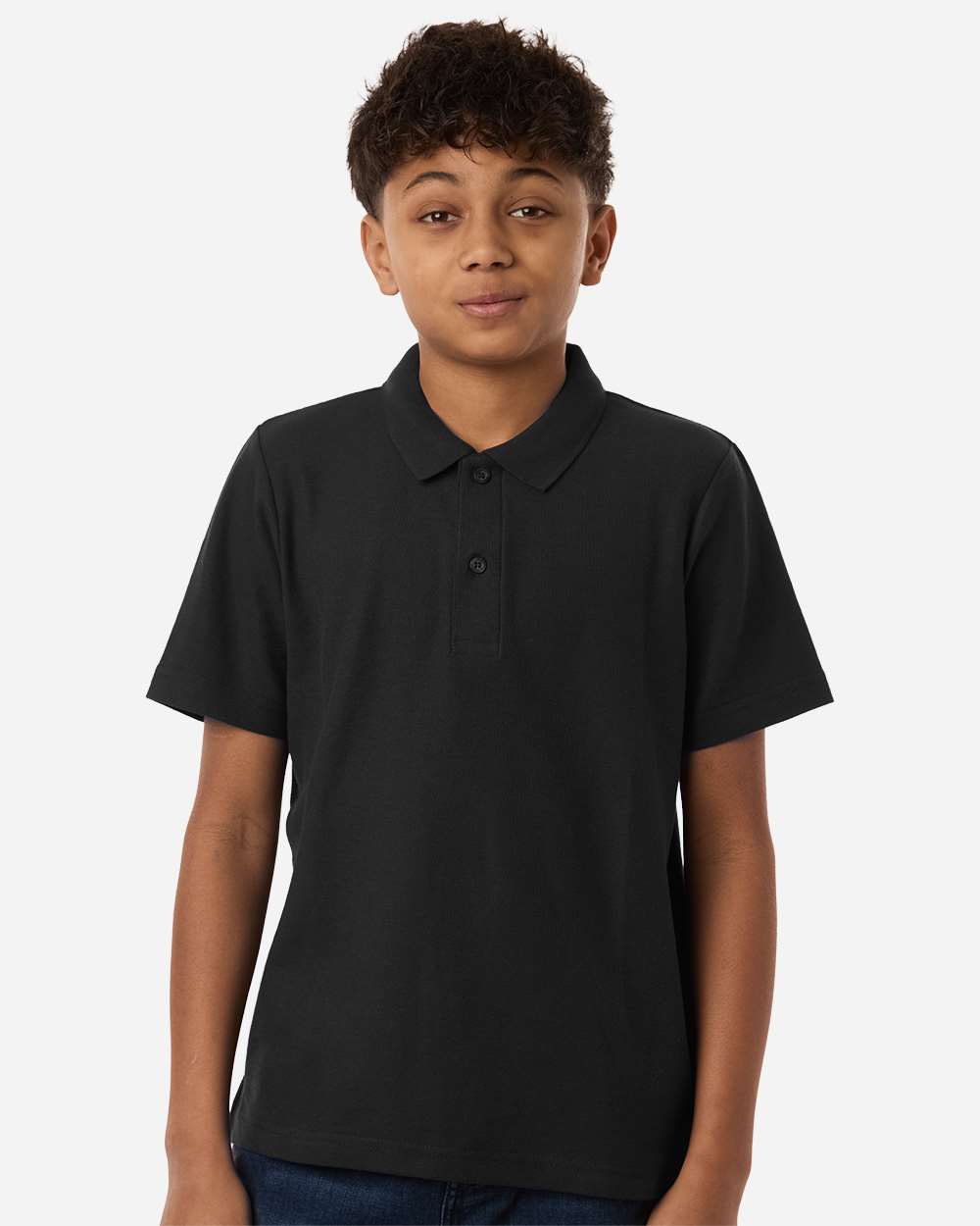Core365 Youth Resolve CVC Performance Pique Polo - CE106Y Black