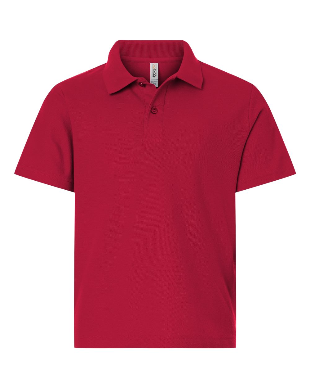 Core365 Youth Resolve CVC Performance Pique Polo - CE106Y Classic Red