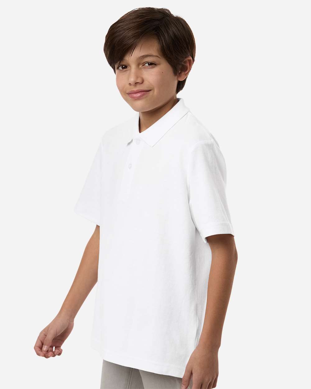 Core365 Youth Resolve CVC Performance Pique Polo - CE106Y White