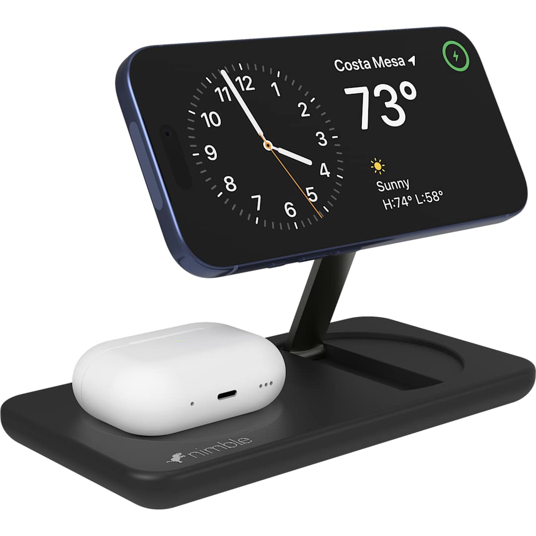 Nimble Nimble Podium 2-in-1 Wireless Charging Stand - 7125-10 Black