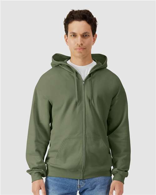 Gildan Unisex Softstyle® Full-Zip Hooded Sweatshirt - SF600 Military Green