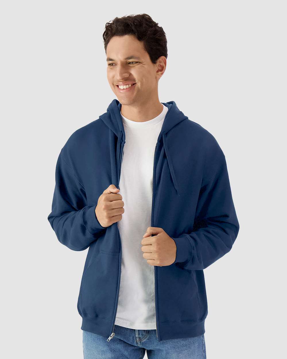 Gildan Unisex Softstyle® Midweight Full-Zip Hooded Sweatshirt - SF600 Navy