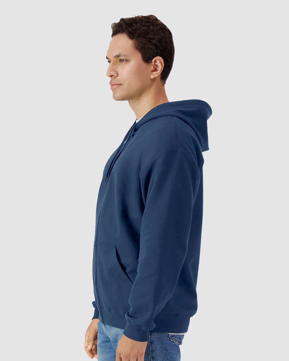 Gildan Unisex Softstyle® Midweight Full-Zip Hooded Sweatshirt - SF600 Navy