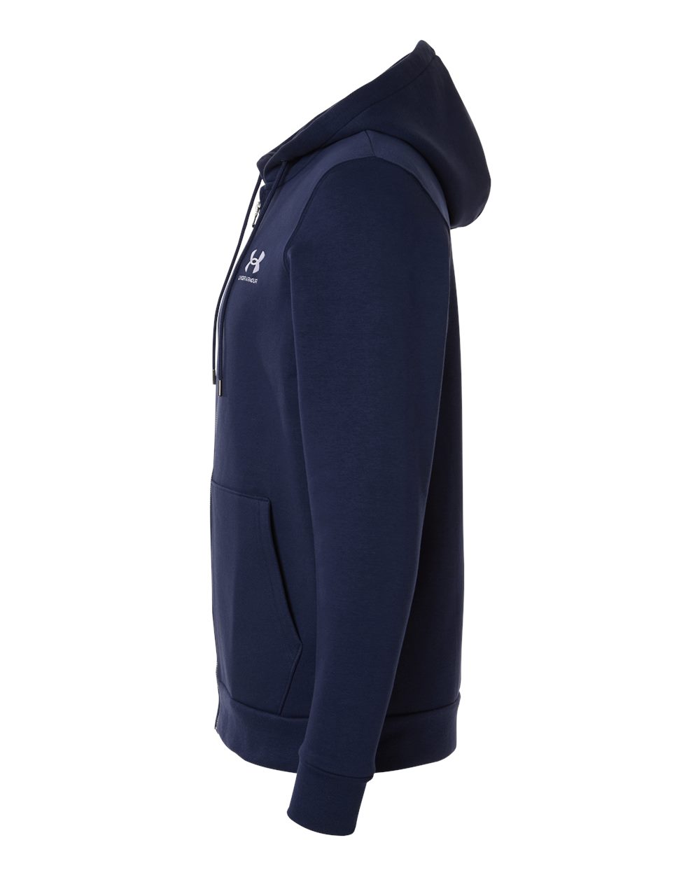 Under Armour Men's Icon Fleece Hooded Full-Zip - 1373881 Midnight Navy- White