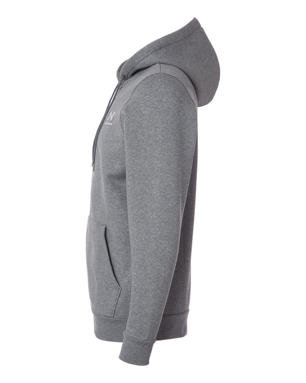 Under Armour Men's Icon Fleece Hooded Full-Zip - 1373881 Pitch Grey Medium Heather- White