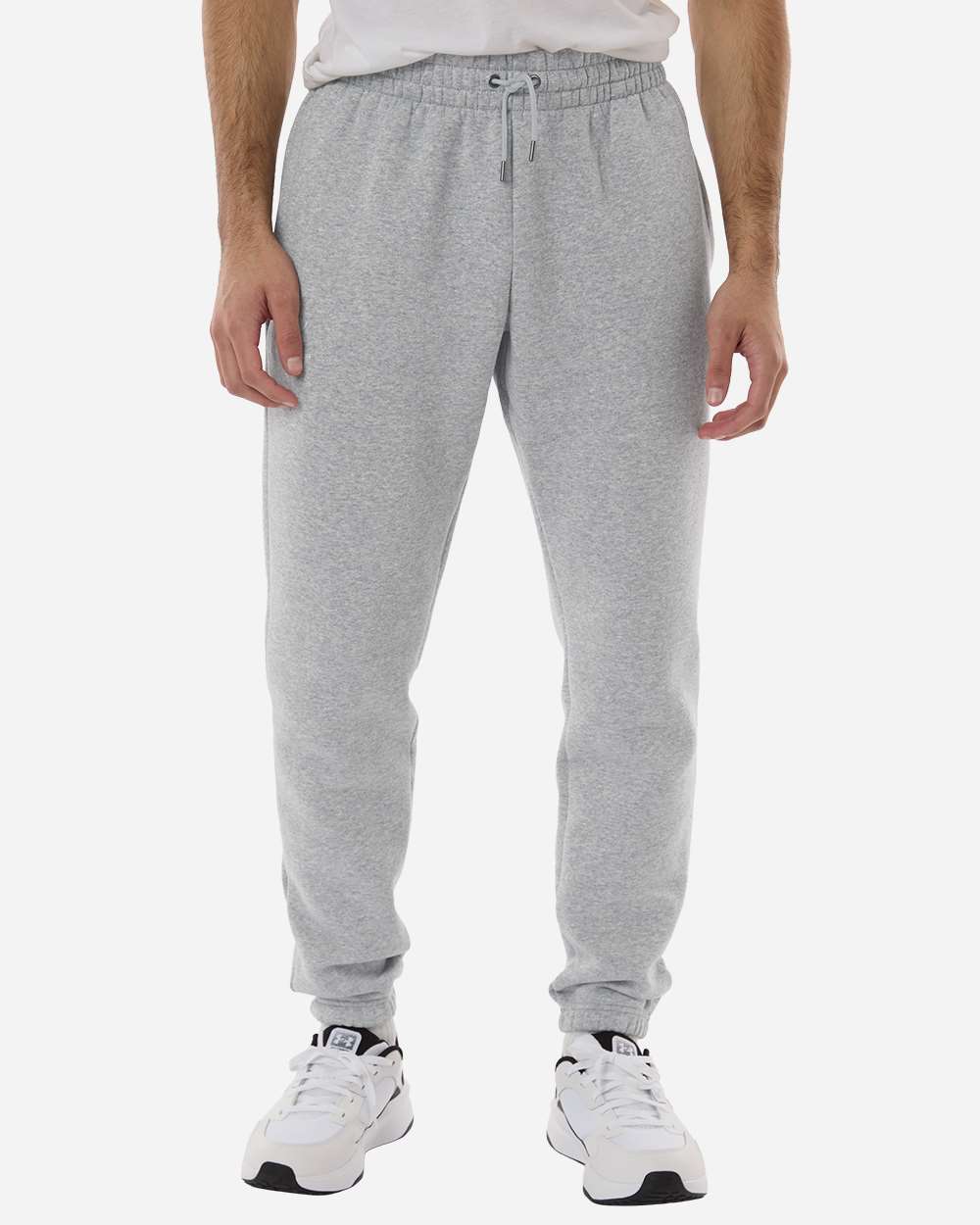 Under Armour Men's Icon Fleece Joggers - 1373882 Mod Grey Light Heather- White