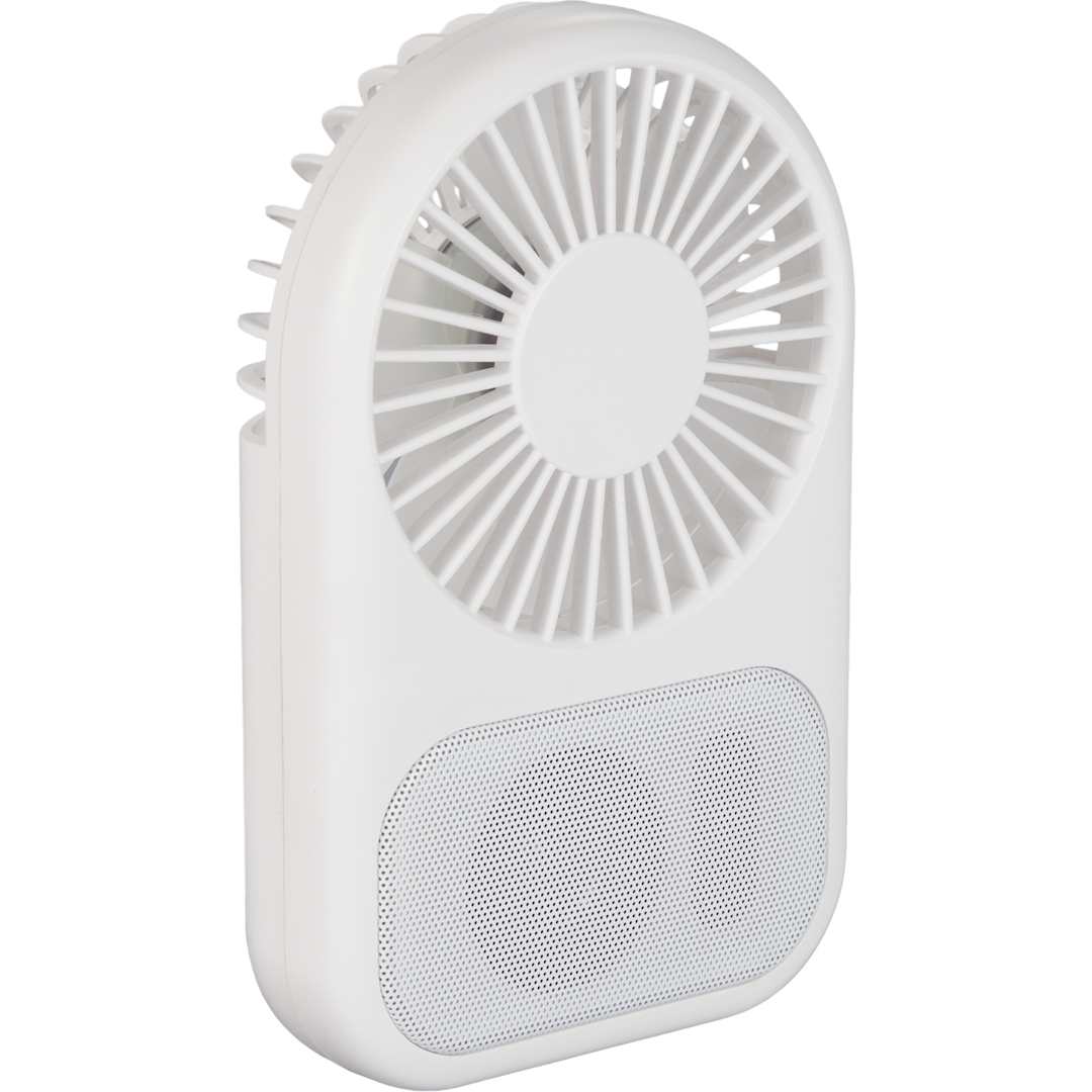Audio Breeze Desktop Fan with Bluetooth Speaker - 7195-76 White