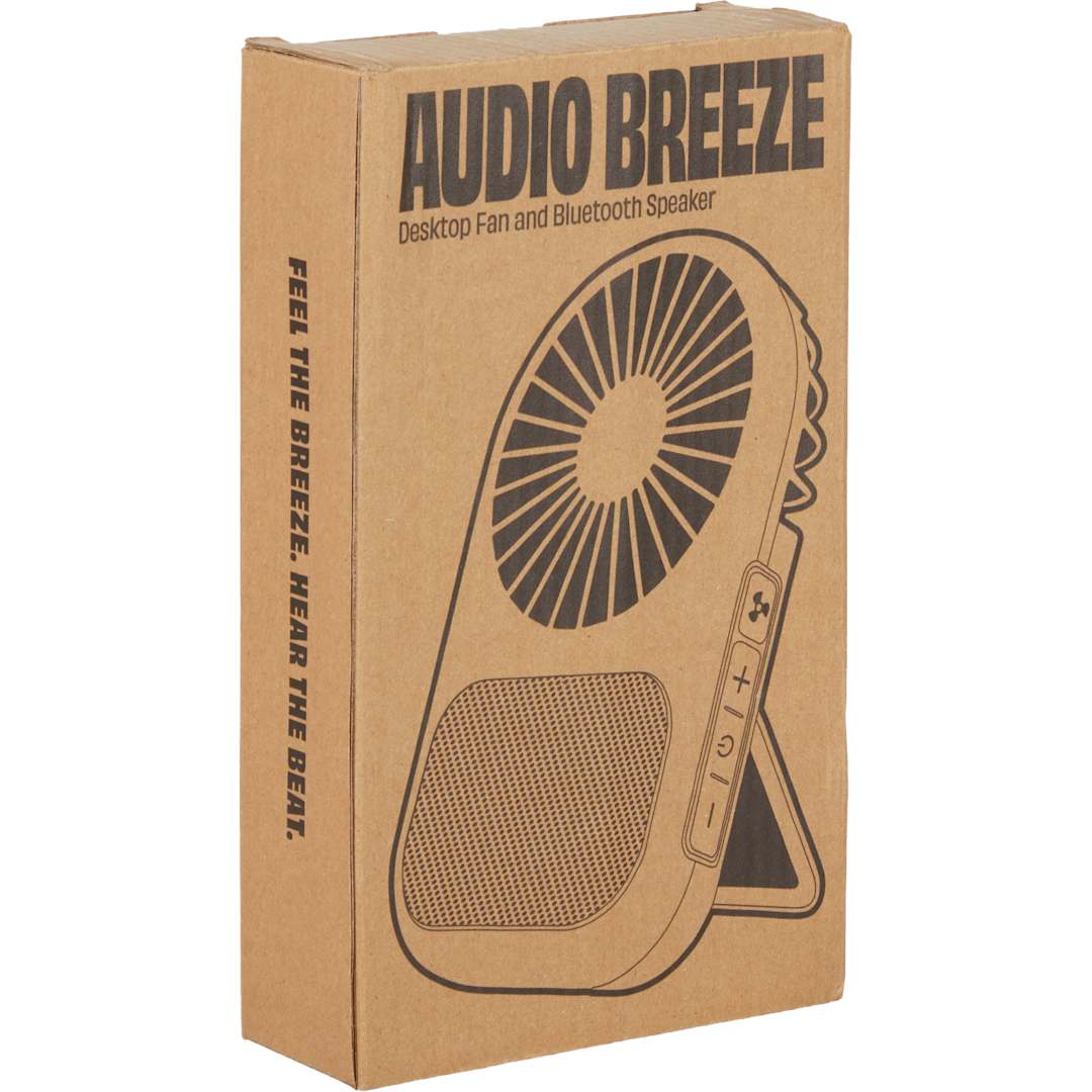 Audio Breeze Desktop Fan with Bluetooth Speaker - 7195-76 White