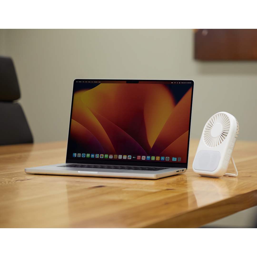 Audio Breeze Desktop Fan with Bluetooth Speaker - 7195-76 White