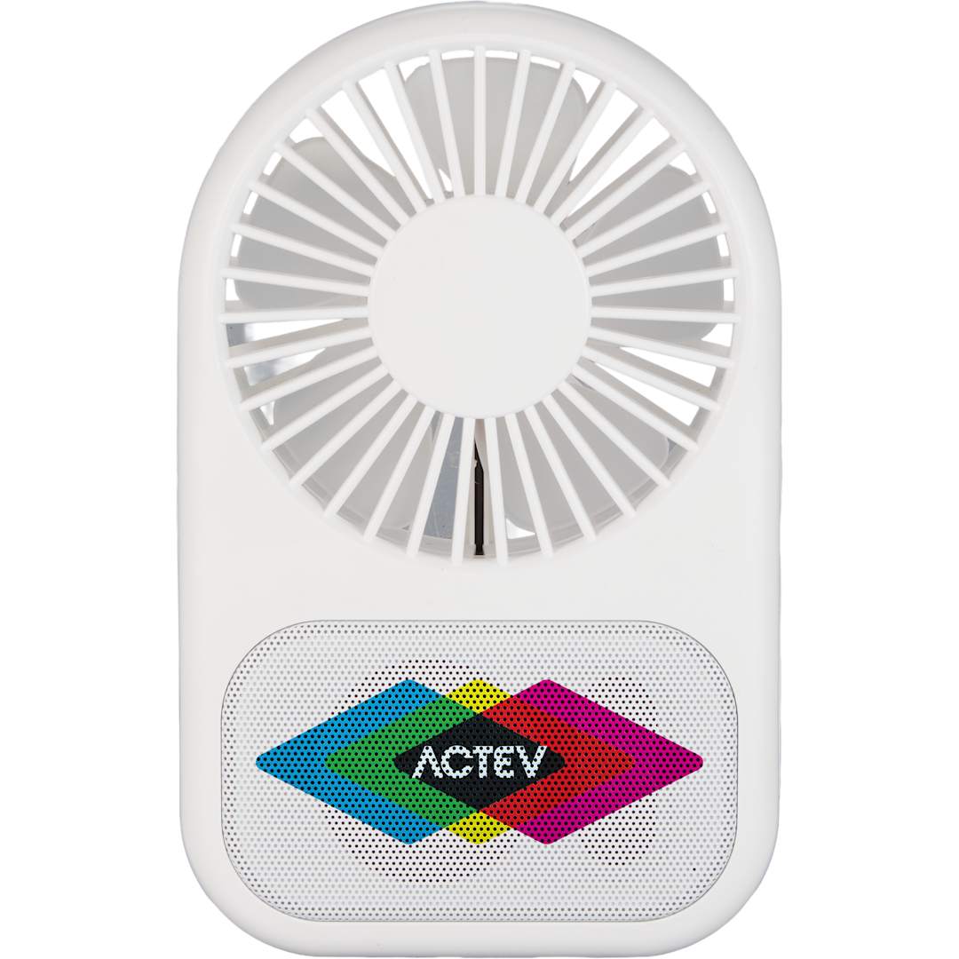 Audio Breeze Desktop Fan with Bluetooth Speaker - 7195-76 White