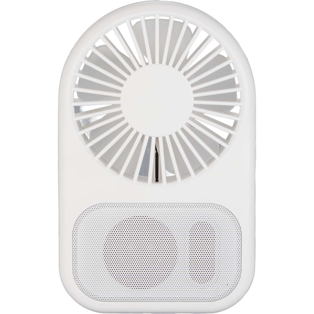 Audio Breeze Desktop Fan with Bluetooth Speaker - 7195-76 White