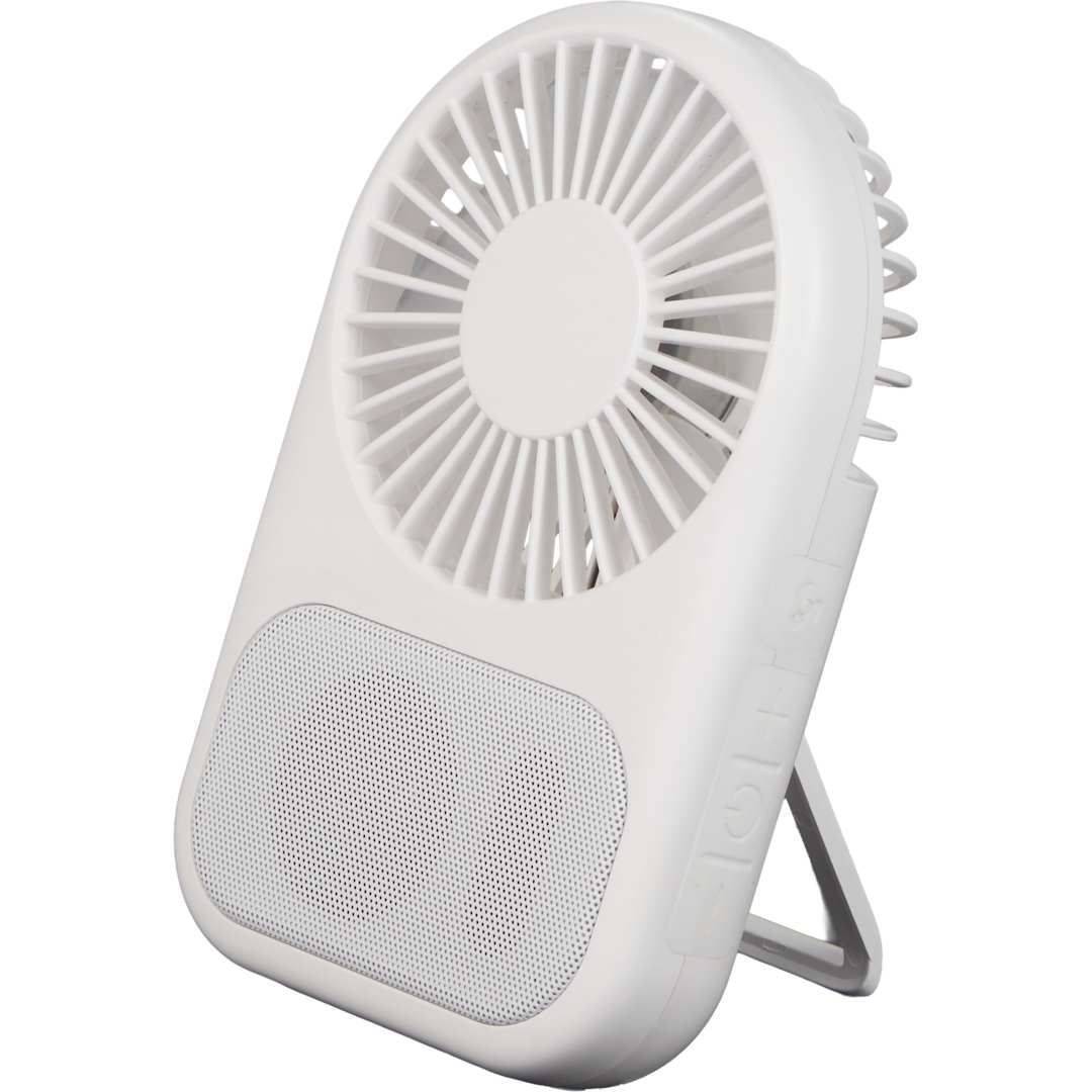 Audio Breeze Desktop Fan with Bluetooth Speaker - 7195-76 White