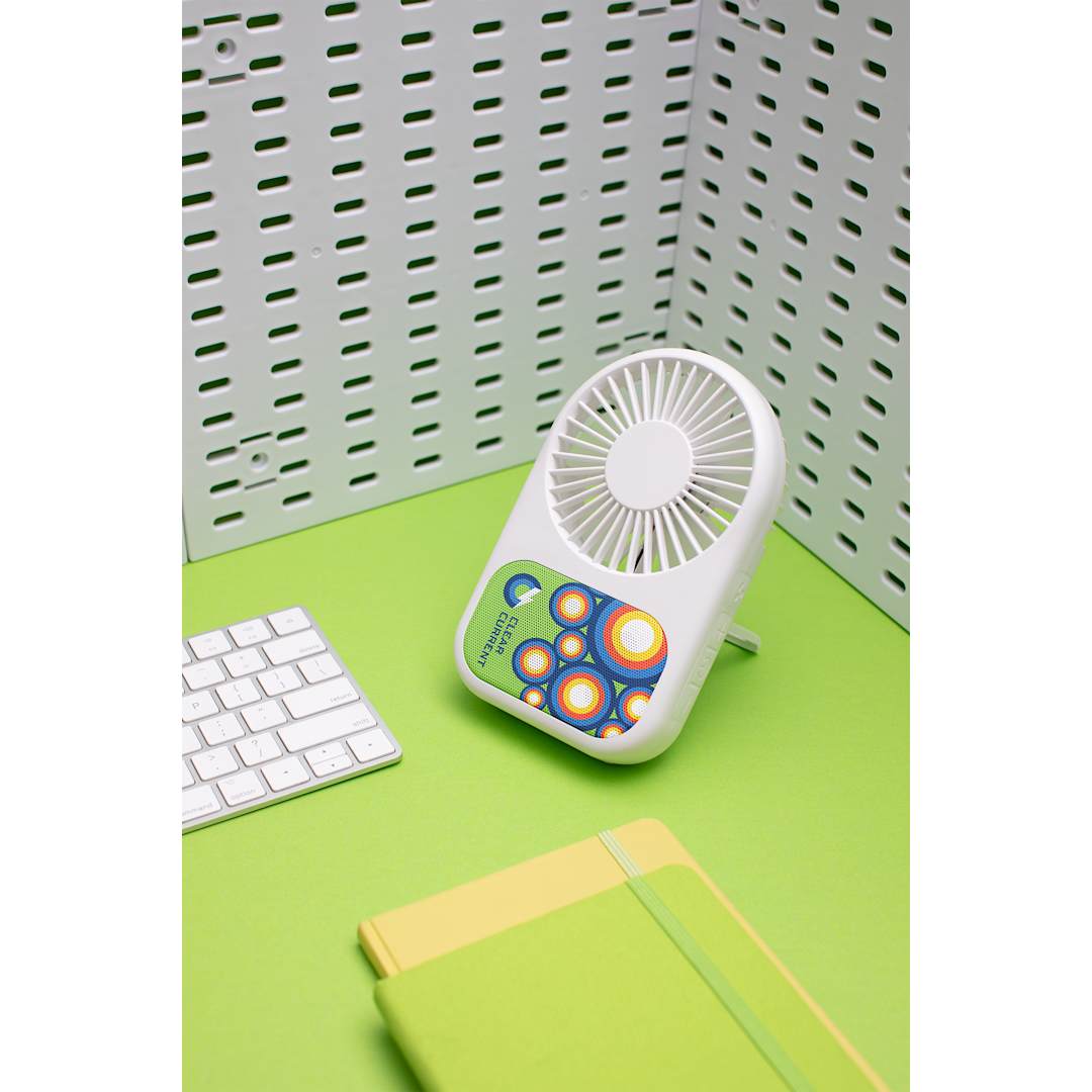 Audio Breeze Desktop Fan with Bluetooth Speaker - 7195-76 White