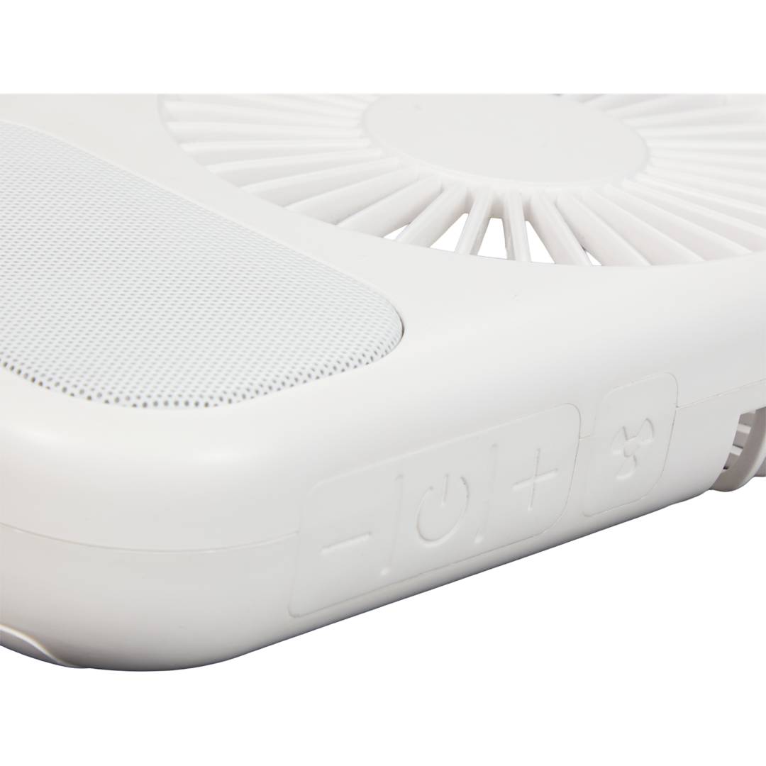 Audio Breeze Desktop Fan with Bluetooth Speaker - 7195-76 White