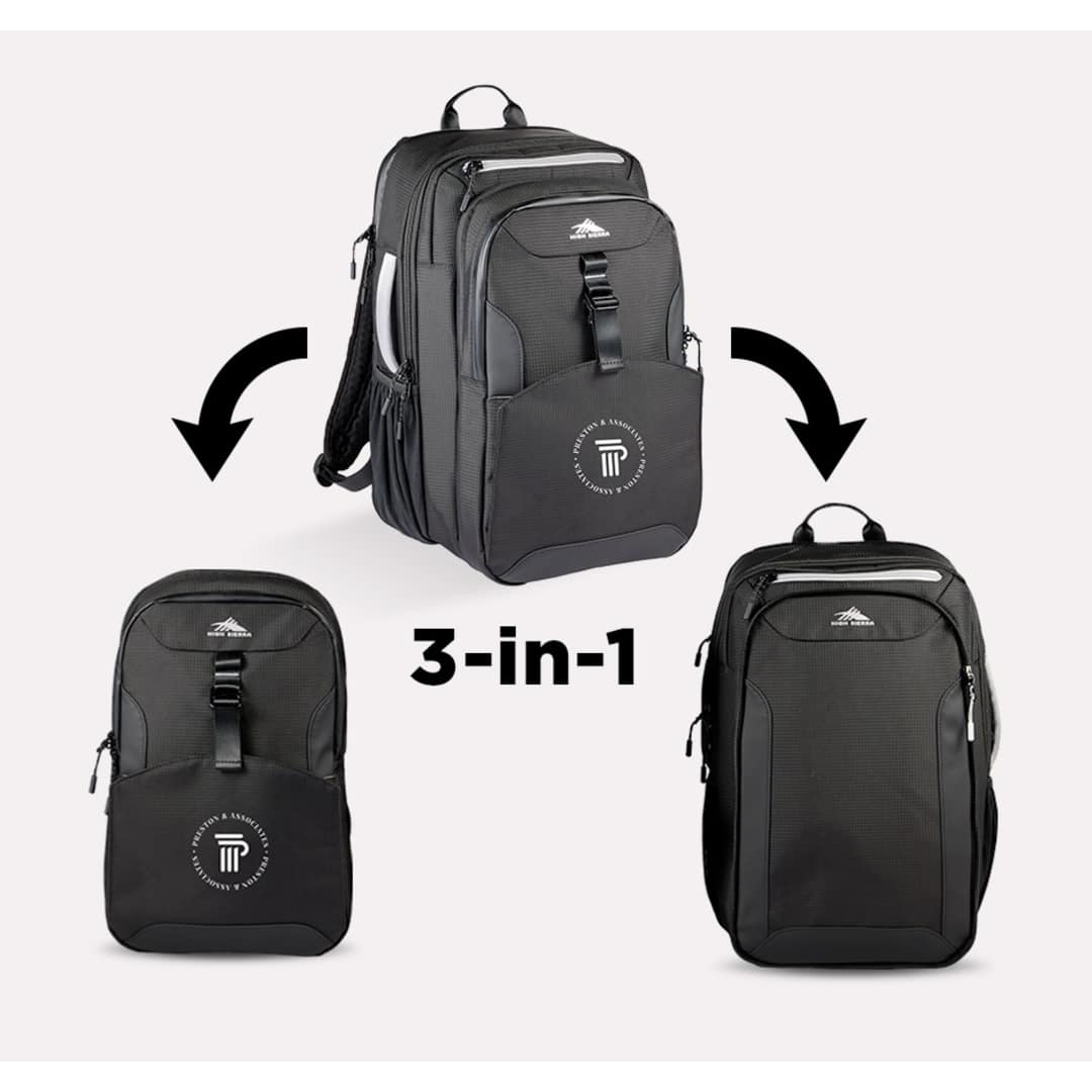 High Sierra High Sierra Hi-Life 3 in 1 Backpack - 8053-49 Black