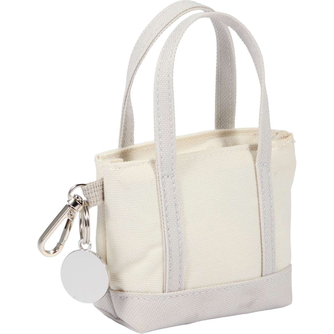Mini Tote Bag Charm - 9898-32 Gray