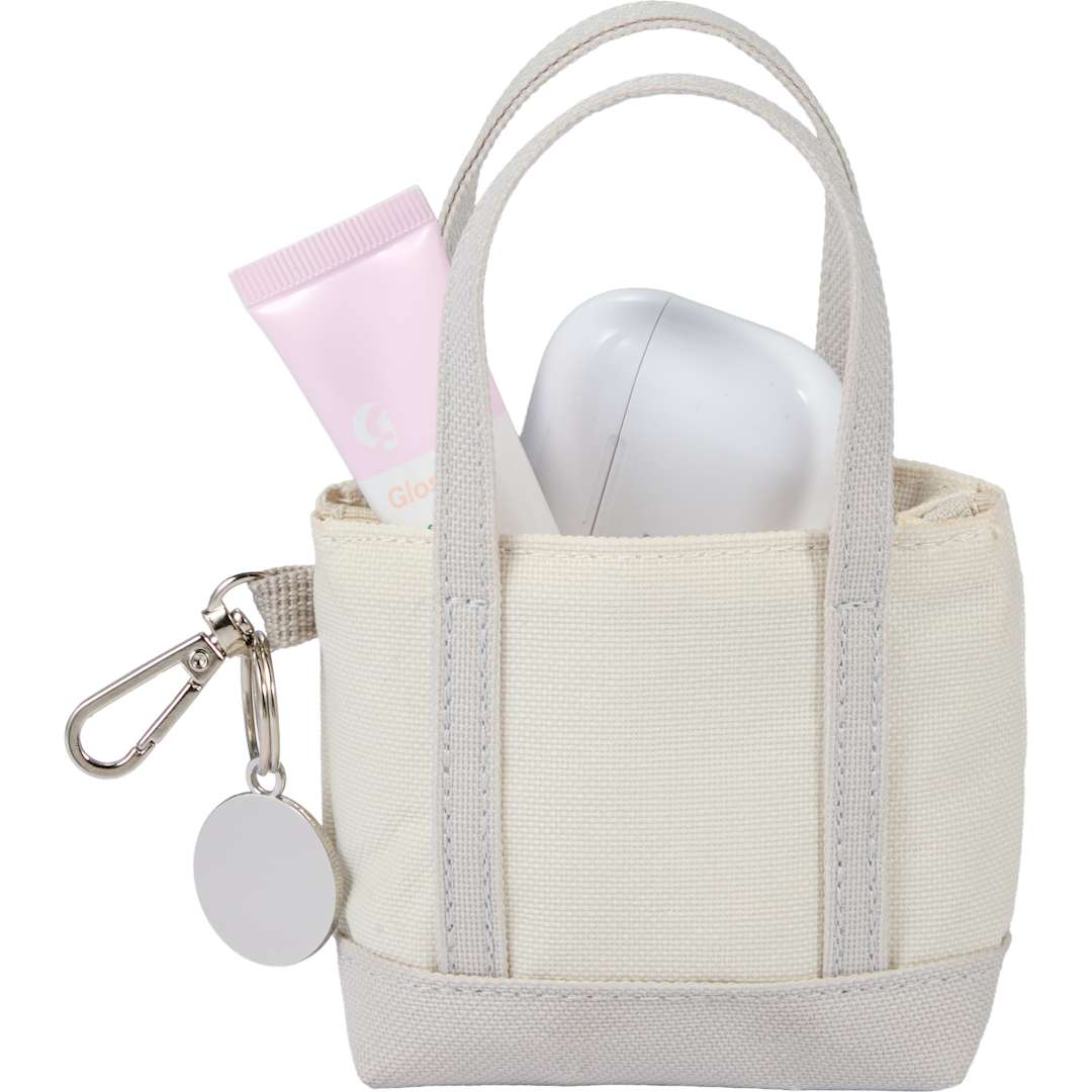 Mini Tote Bag Charm - 9898-32 Gray