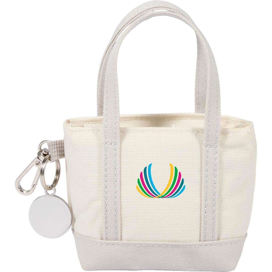 Mini Tote Bag Charm - 9898-32 Gray