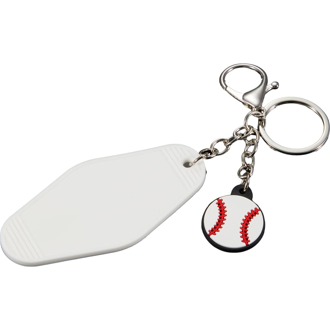 Baseball Motel Keychain - SM-2285 White