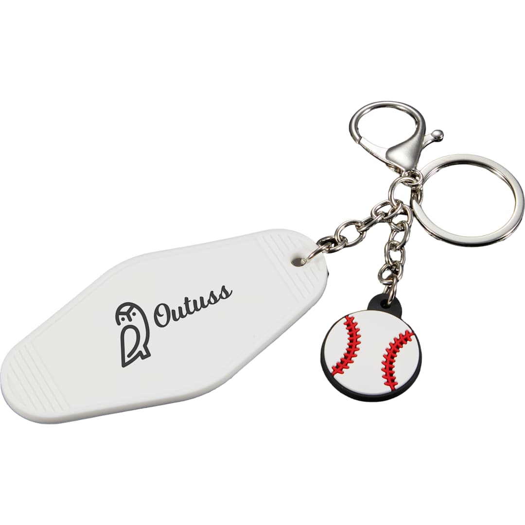 Baseball Motel Keychain - SM-2285 White