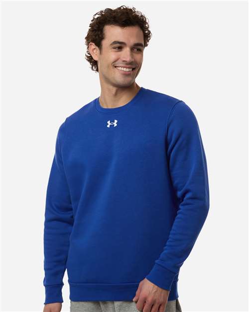 Under Armour Men's Team Icon Fleece Crew - 6014160 Royal- White