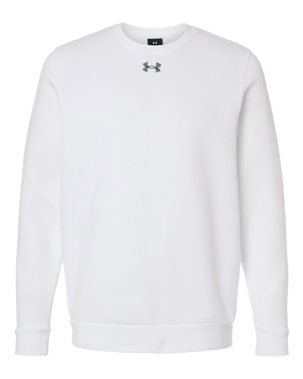 Under Armour Men's Team Icon Fleece Crew - 6014160 White- Pitch Grey Medium Heather