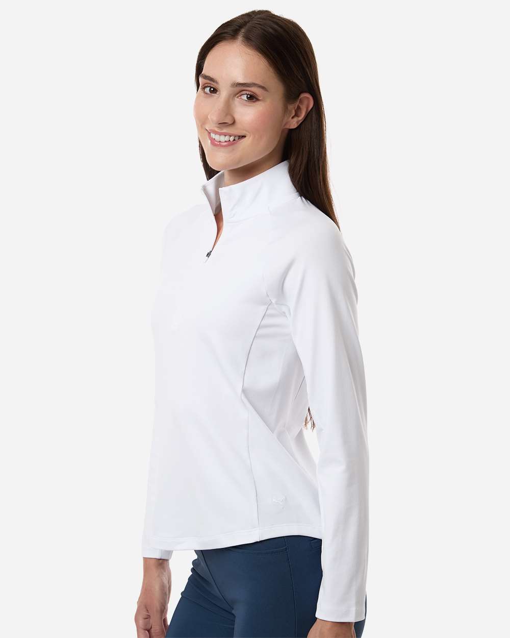 Puma Golf Women's Pure 2.0 Quarter-Zip Pullover - 629449 White Glow