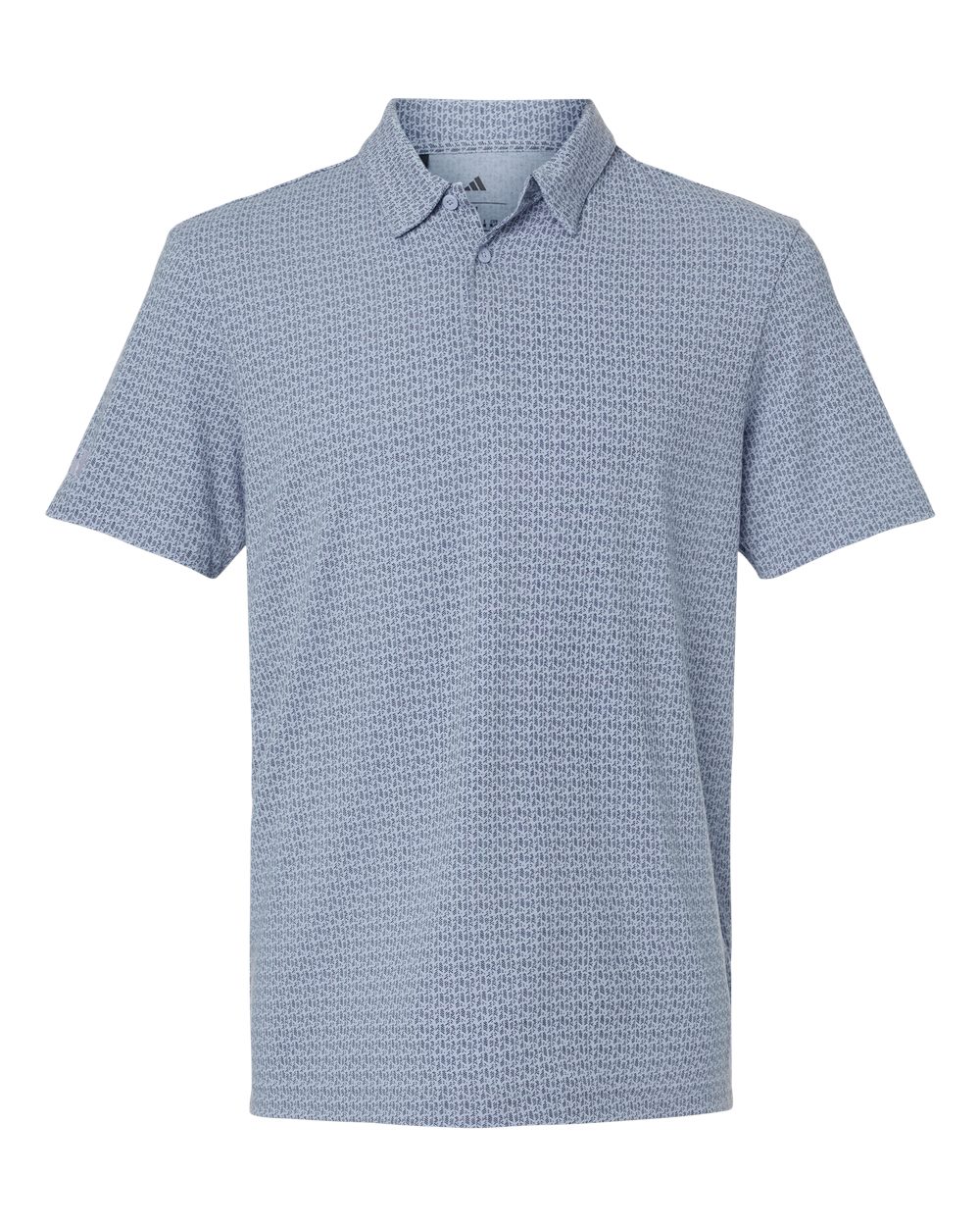 Adidas Men's Blended Printed Polo - A702 Blue Dawn Melange