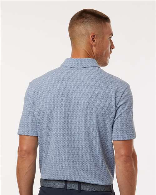 Adidas Men's Blended Printed Polo - A702 Blue Dawn Melange