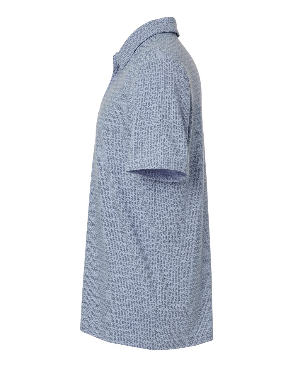 Adidas Men's Blended Printed Polo - A702 Blue Dawn Melange