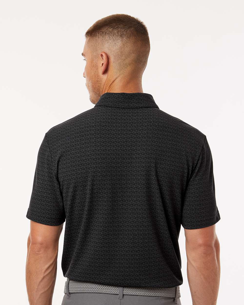 Adidas Men's Blended Printed Polo - A702 Black