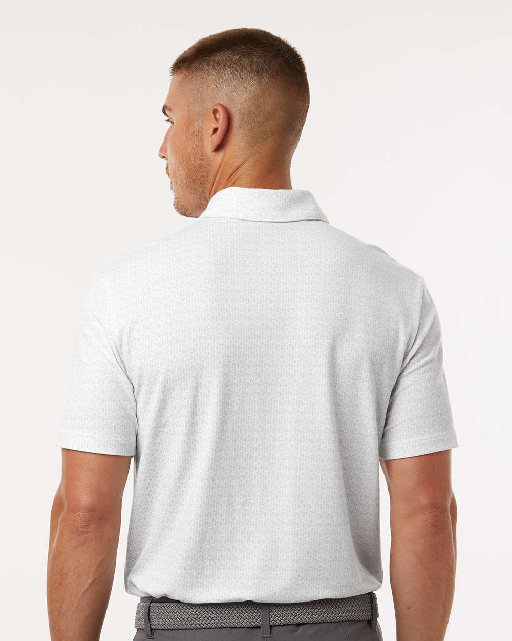 Adidas Men's Blended Printed Polo - A702 White