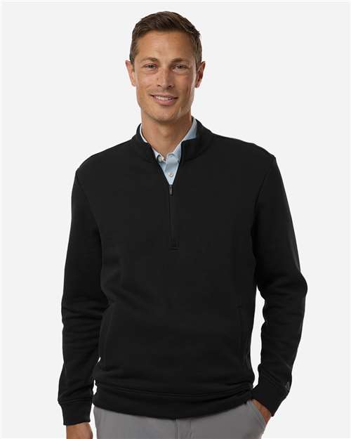 Adidas Men's Elevated Fleece Quarter-Zip Pullover - A721 Black