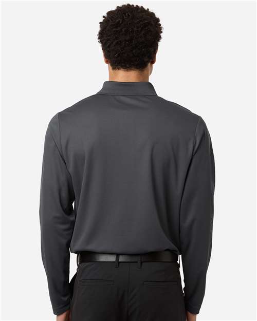 Core365 Men's Nova Performance Long Sleeve Pique Polo - CE108L Carbon