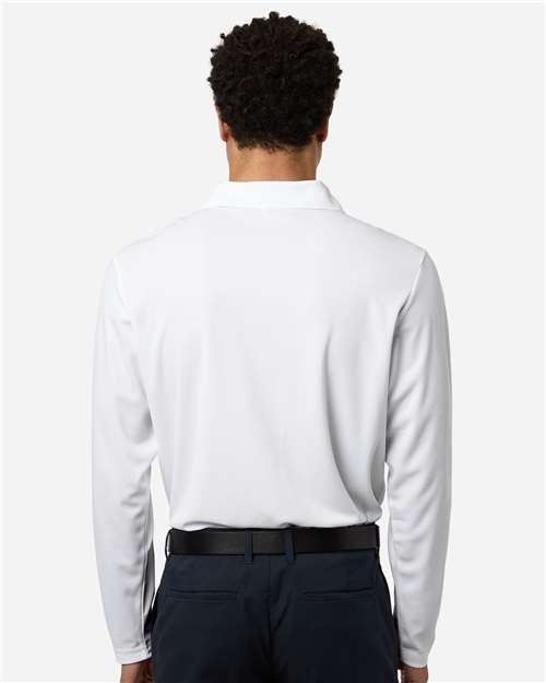 Core365 Men's Nova Performance Long Sleeve Pique Polo - CE108L White