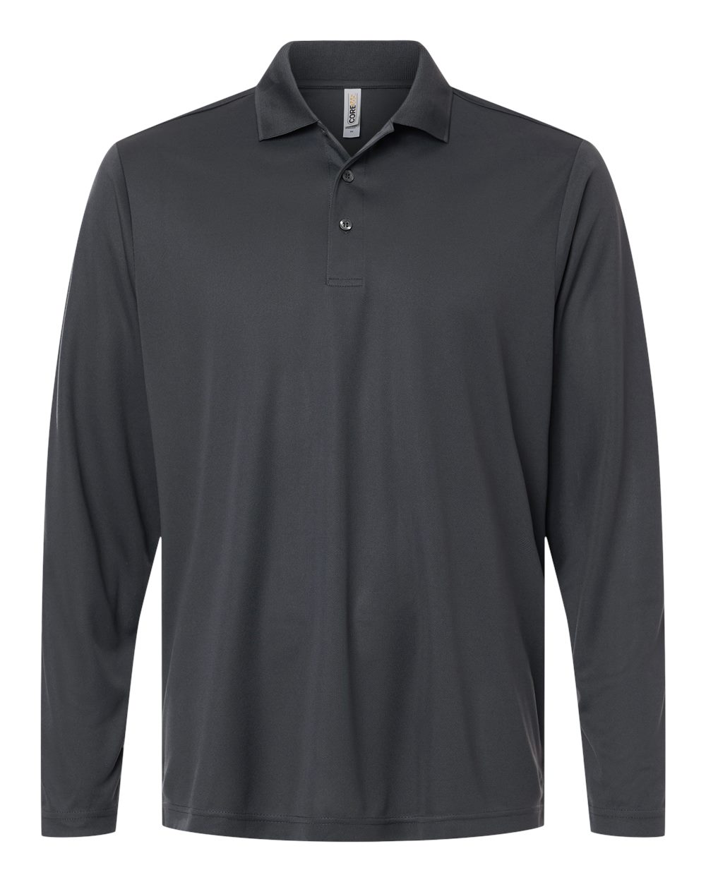 Core365 Men's Nova Performance Long Sleeve Pique Polo - CE108L Carbon