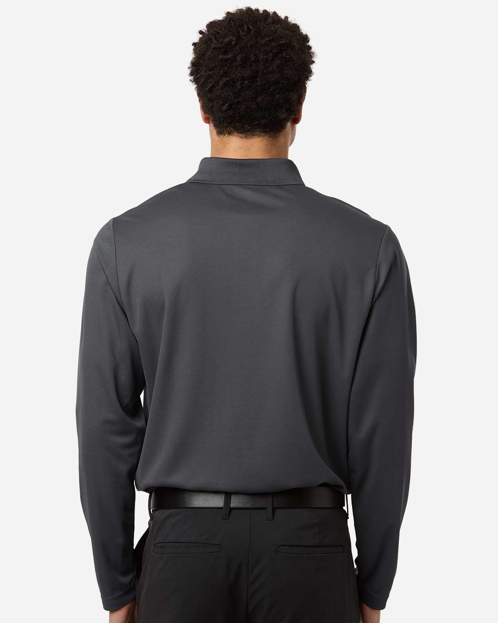 Core365 Men's Nova Performance Long Sleeve Pique Polo - CE108L Carbon