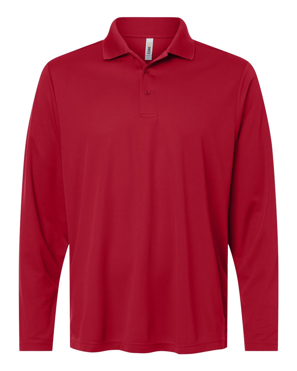 Core365 Men's Nova Performance Long Sleeve Pique Polo - CE108L Classic Red